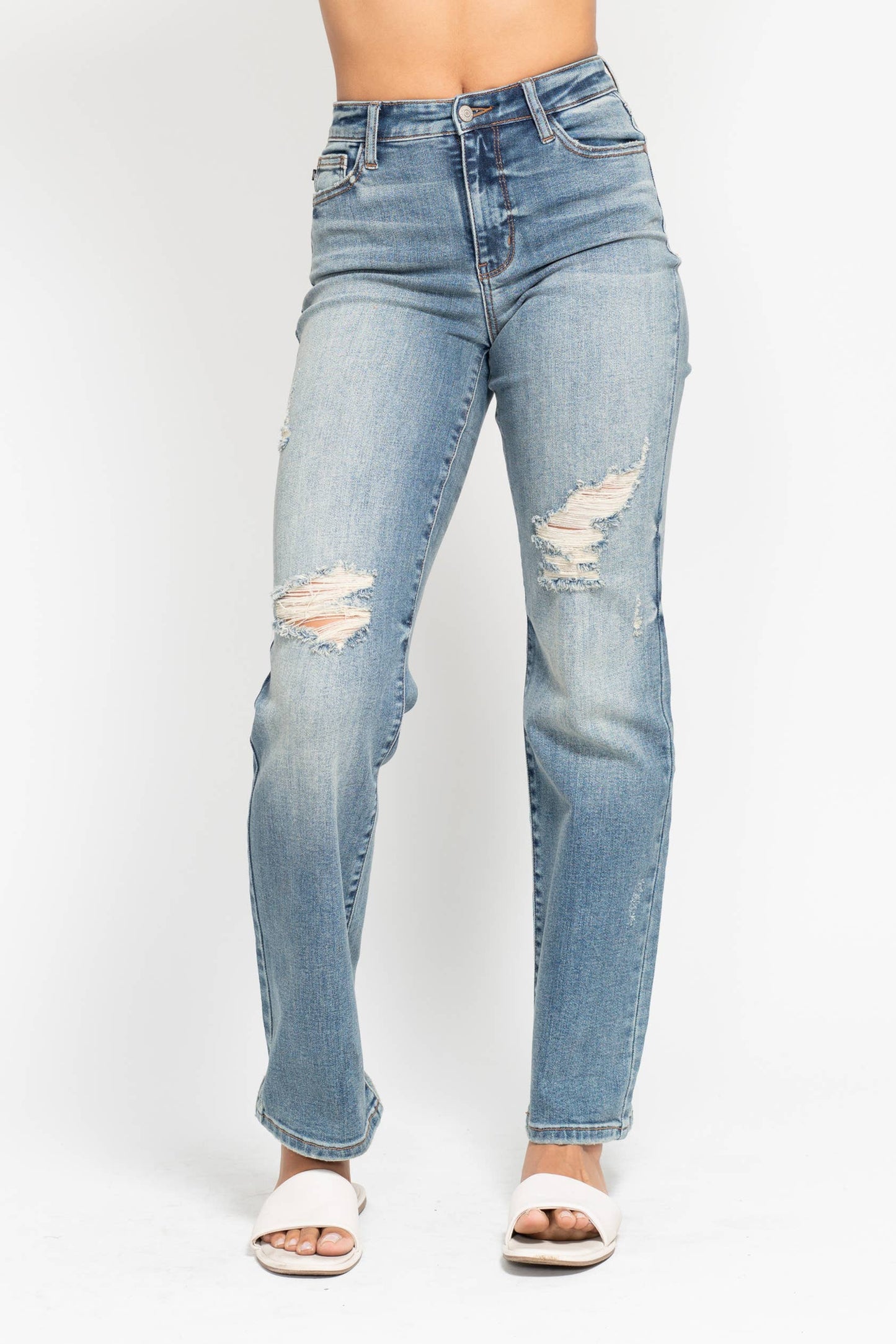 Judy Blue Jeans - High Waisted Dad Straight Jean