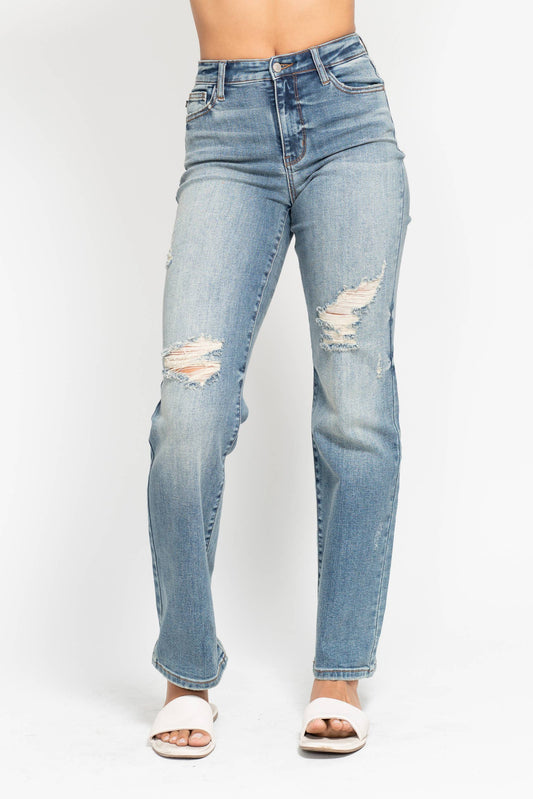 Judy Blue Jeans - High Waisted Dad Straight Jean