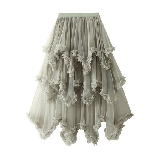 Miss Sparkling - Layered Mesh High Waist Skirt