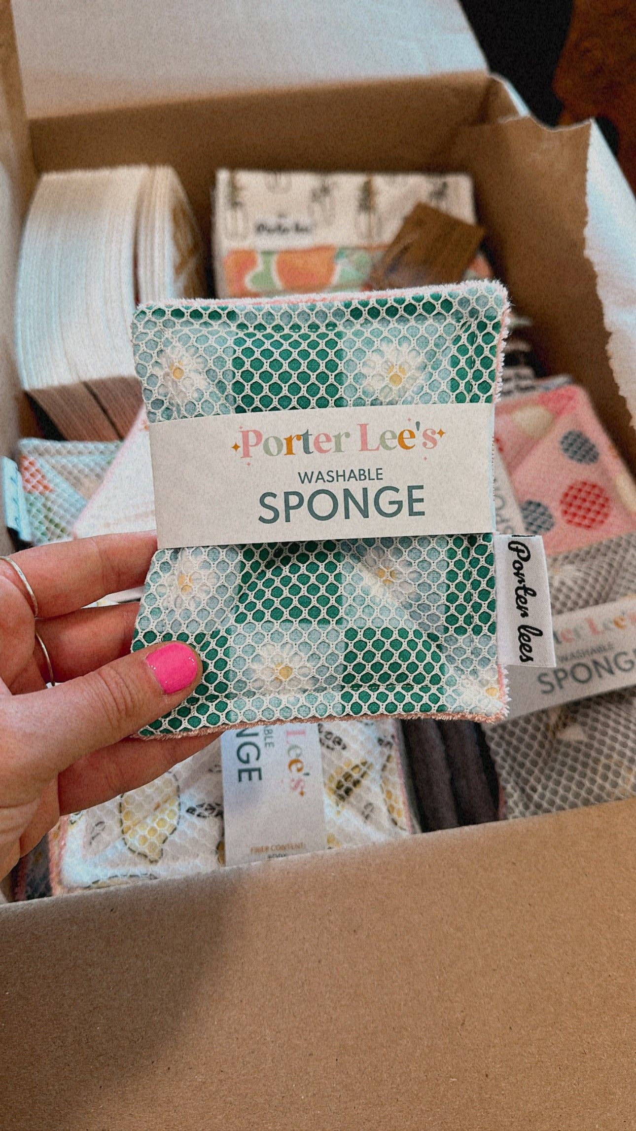 Porter Lee's - Washable Reusable Sponge--Surprise Print