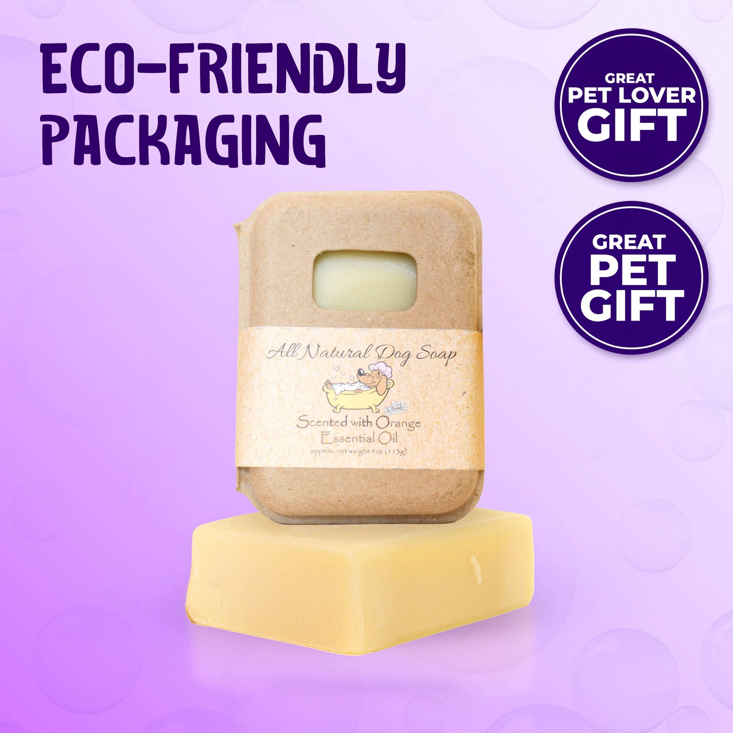Delightfully Delicious Dog Treats - Lavender Dog Shampoo Bar | Dog Soap Bar | Pet Shampoo Bar