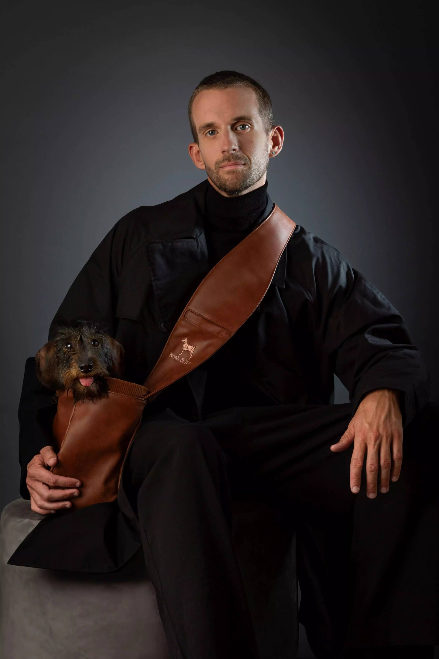 NOAH AND PAW LLC - Vegan Leather Pet sling Carrier 3x Safety