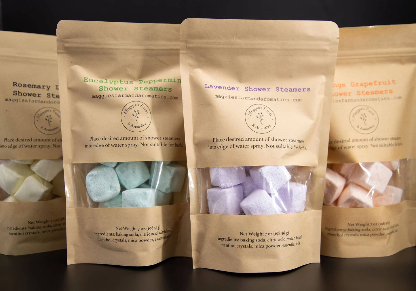 Maggie's Farm & Aromatics - Shower Steamers/ Natural Shower Steamers/ Shower Bombs