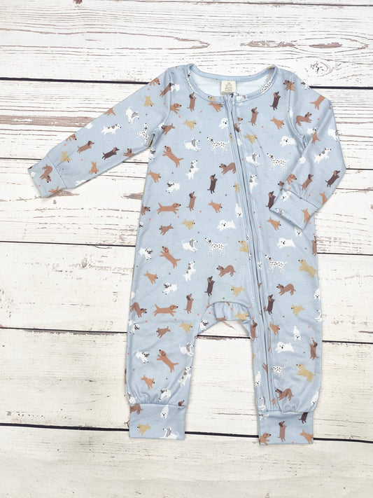 sassy kids palace - Baby Boy Dog Print Zippy Sleeper
