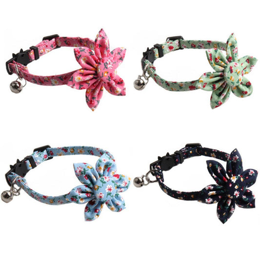 Cheerhunting - Mokka - Floral Cat Collar – Adjustable & Safety Breakaway Design
