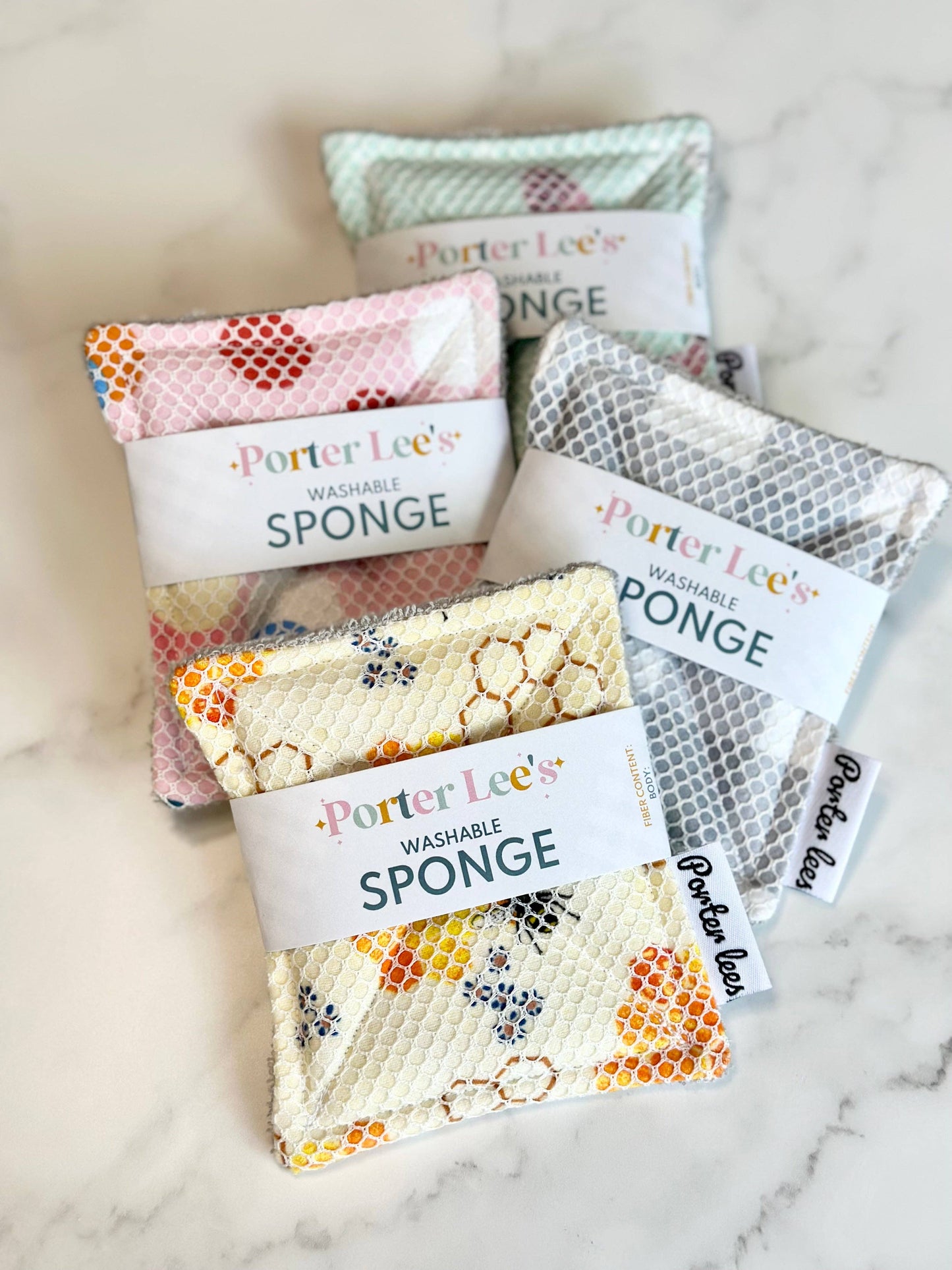 Porter Lee's - Washable Reusable Sponge--Surprise Print
