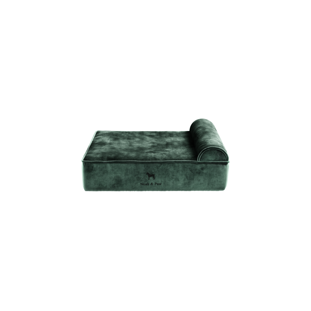 NOAH AND PAW LLC - Velvet Orthopedic Pet Bed, Memory Foam, Infused with Cooling Gel - Classic