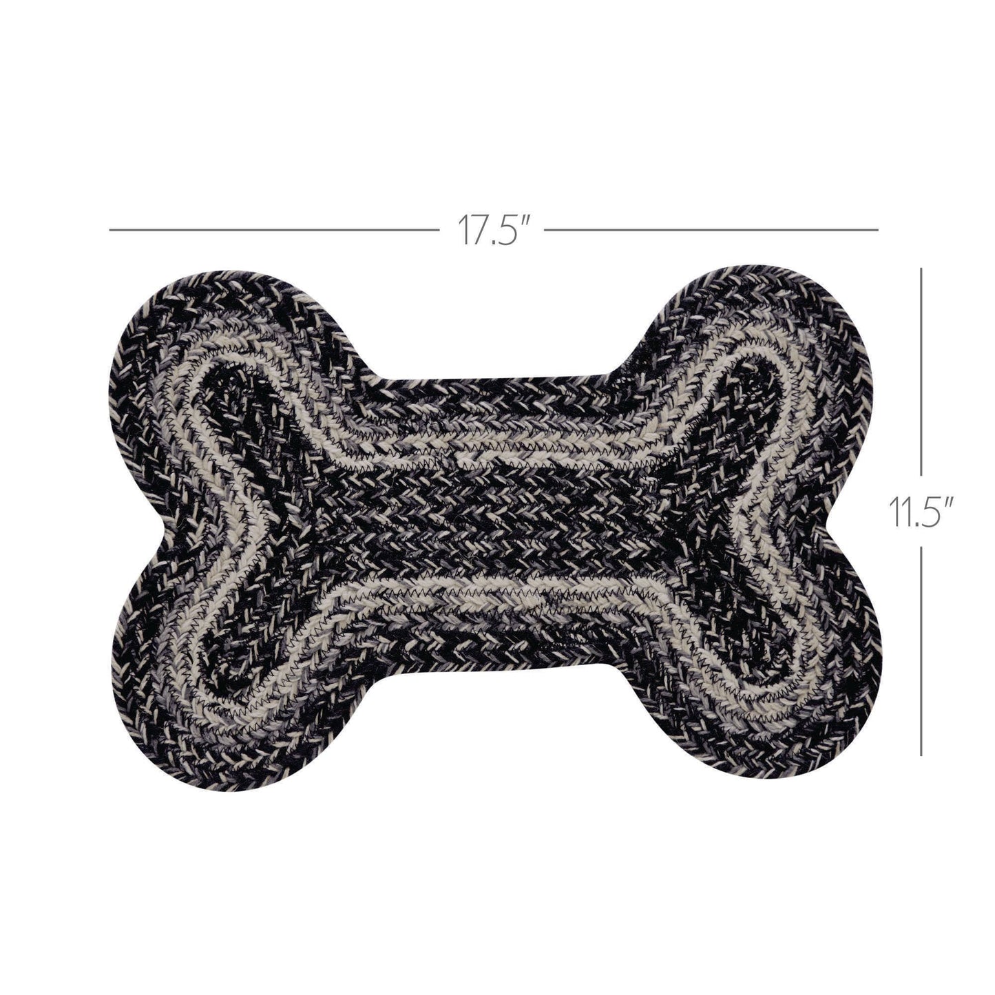 VHC Brands - Sawyer Mill Black White Indoor/Outdoor Small Bone Rug 11.5x17.5