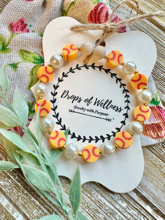 Drops of Wellness Goods - Beaded Stone Bracelet, Diffuser Jewelry, The Softball Babe