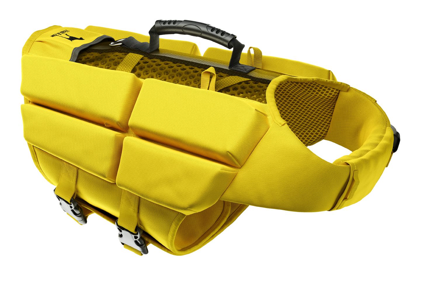 NOAH AND PAW LLC - Human Standards Dog Lifejacket Design with 4x Foam Support for Max Floating - Yellow