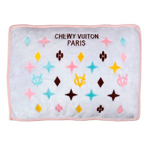 Haute Diggity Dog - White Chewy Vuiton Bed Soft, Washable Dog Bed