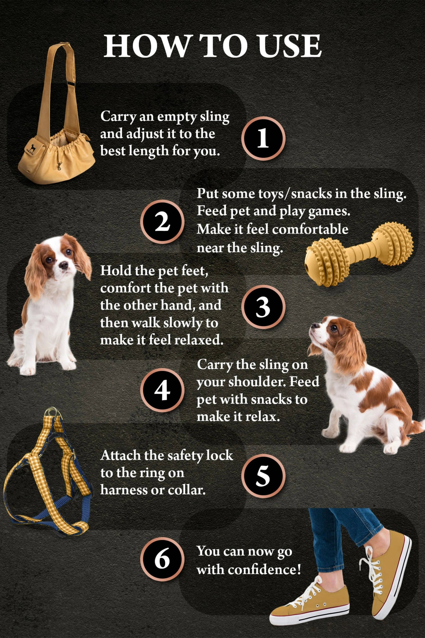 NOAH AND PAW LLC - Vegan Leather Pet sling Carrier, Ruffle Style