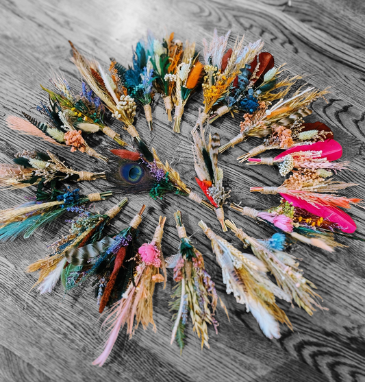 Common Dwellings - Florals and Feathers Boho Western Hat Pins Assortment
