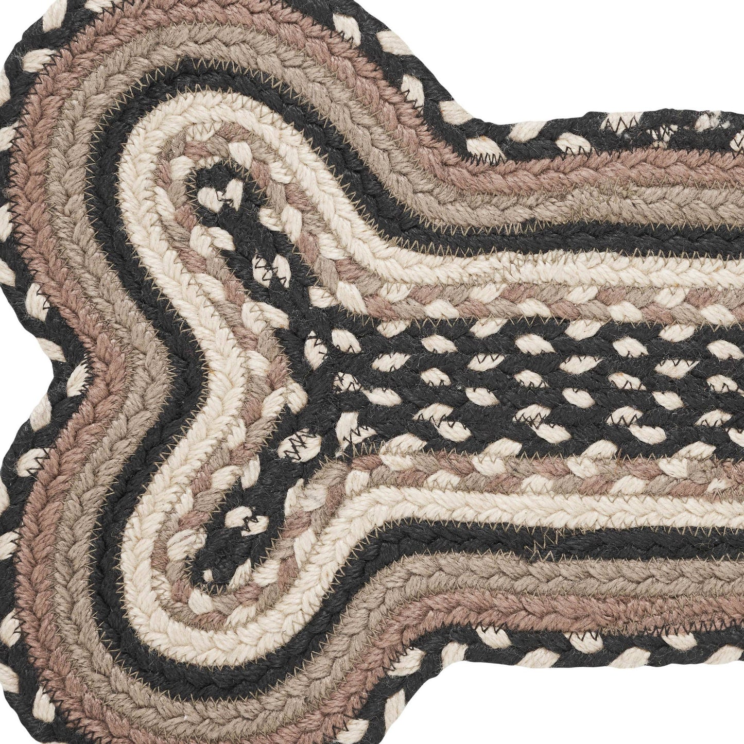 VHC Brands - Sawyer Mill Charcoal Creme Indoor/Outdoor Small Bone Rug 11.5x17.5