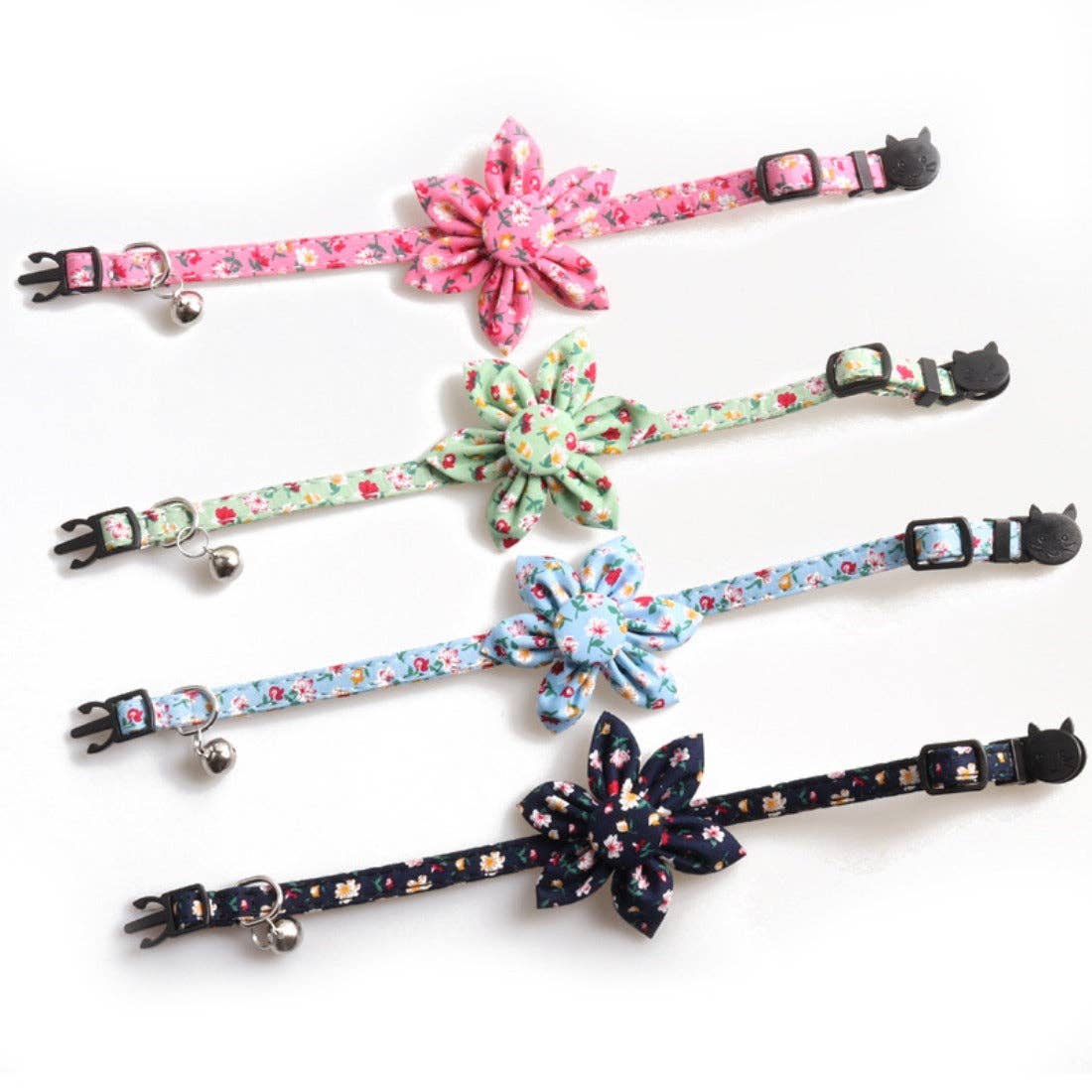 Cheerhunting - Mokka - Floral Cat Collar – Adjustable & Safety Breakaway Design