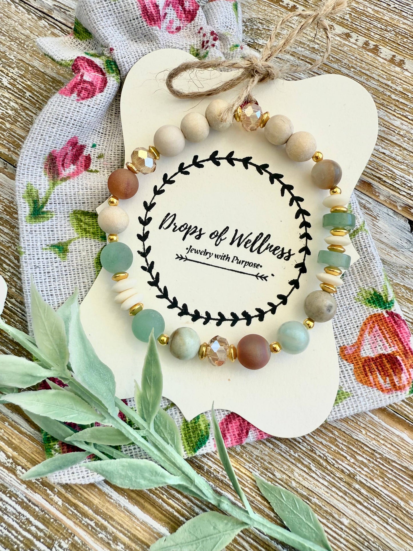 Drops of Wellness Goods - Beaded Bracelets, Stackable Bracelet, The Avalon