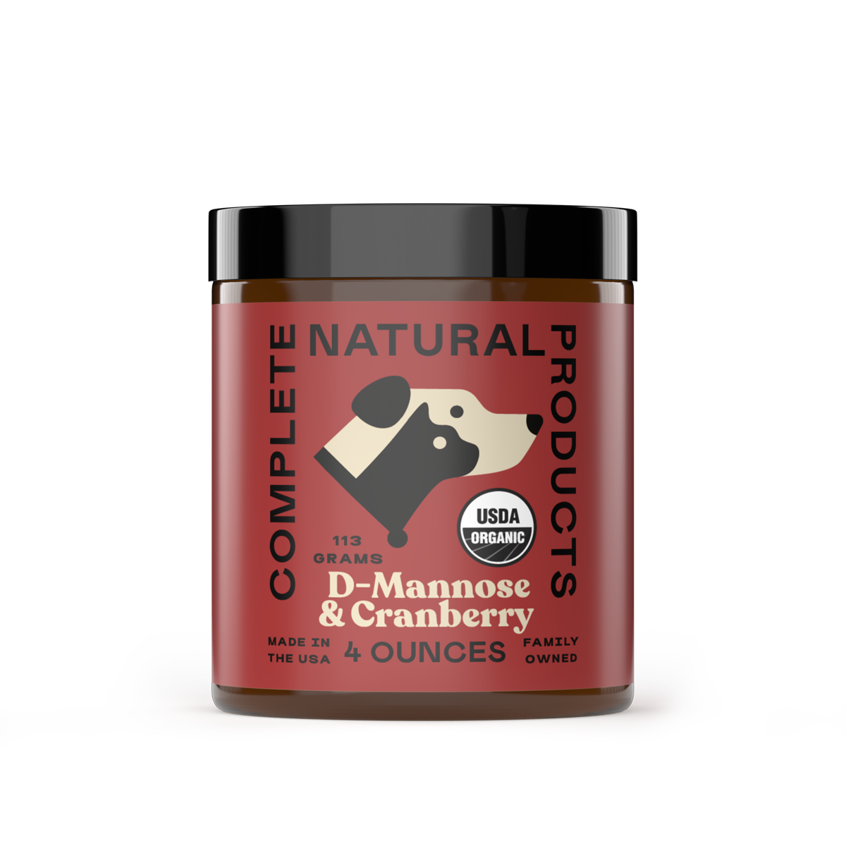 Complete Natural Products - Organic D-Mannose & Cranberry Powder for Dogs, Cats, & Pets