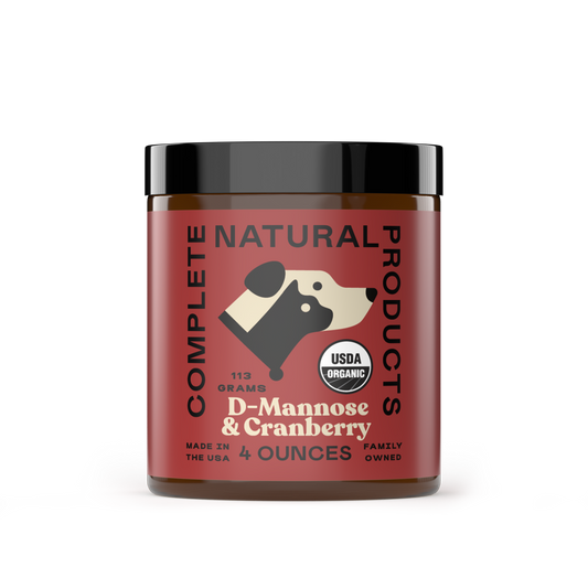 Complete Natural Products - Organic D-Mannose & Cranberry Powder for Dogs, Cats, & Pets