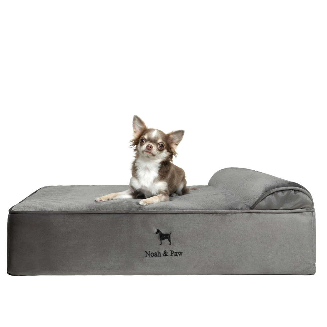 NOAH AND PAW LLC - Velvet Orthopedic Pet Bed, Memory Foam, Infused with Cooling Gel - Classic