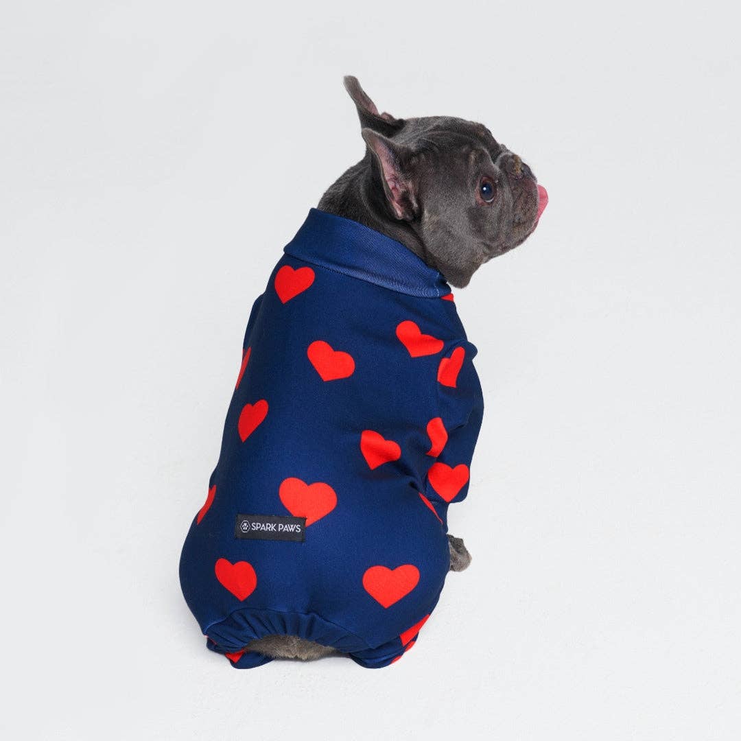Spark Paws - Dog Pajama - Hearts