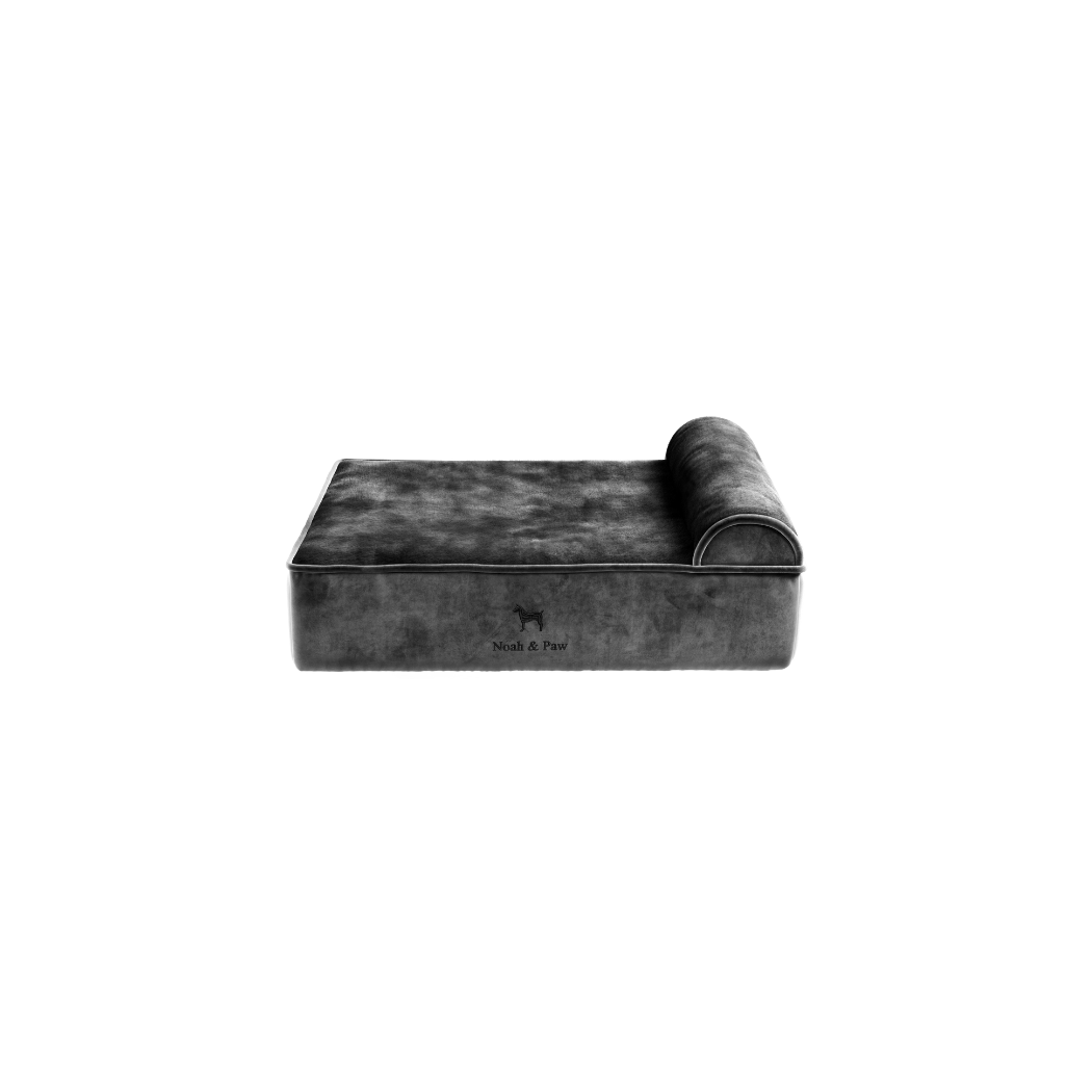NOAH AND PAW LLC - Velvet Orthopedic Pet Bed, Memory Foam, Infused with Cooling Gel - Classic