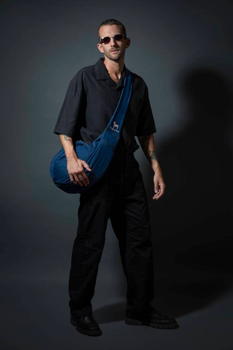 NOAH AND PAW LLC - Dog Sling Carrier Light Blue Denim - Snap