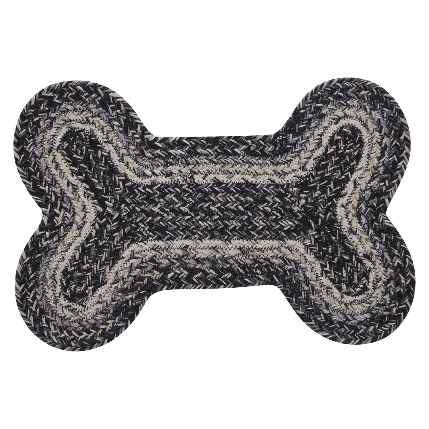 VHC Brands - Sawyer Mill Black White Indoor/Outdoor Small Bone Rug 11.5x17.5