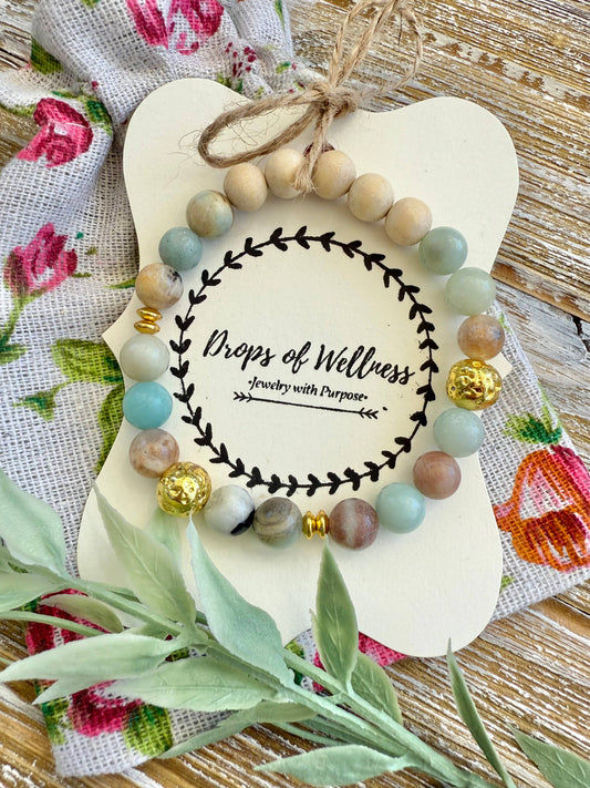Drops of Wellness Goods - Beaded Bracelets, Stackable Bracelet, The Waverly