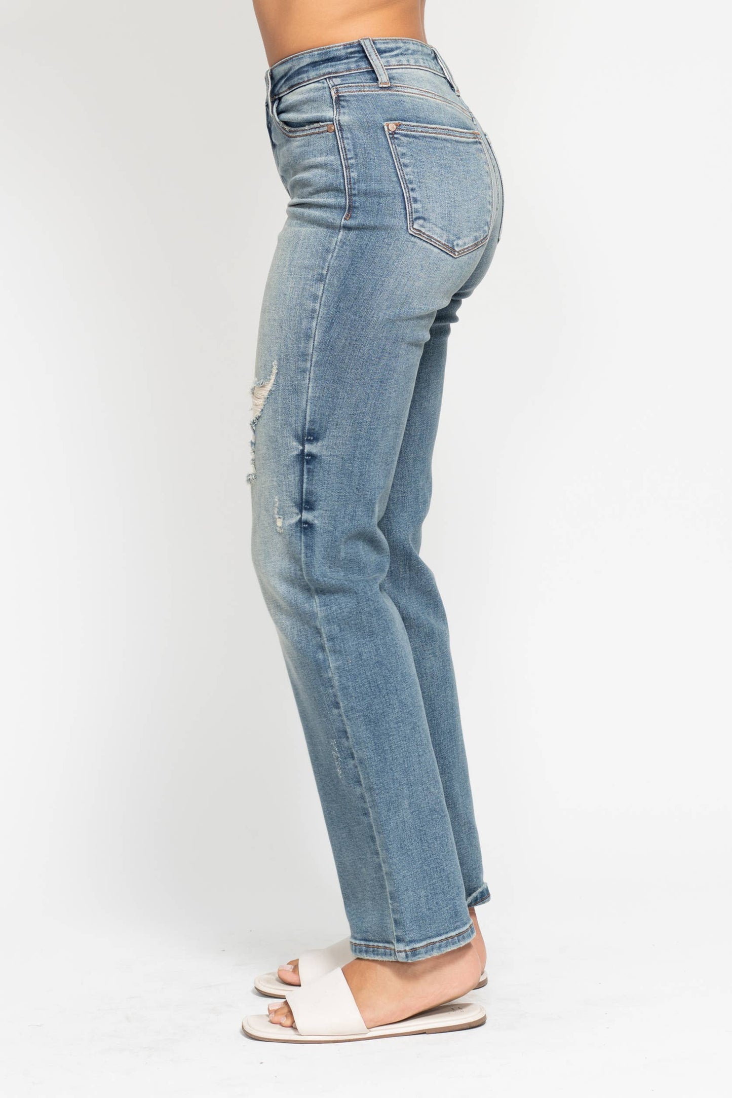 Judy Blue Jeans - High Waisted Dad Straight Jean