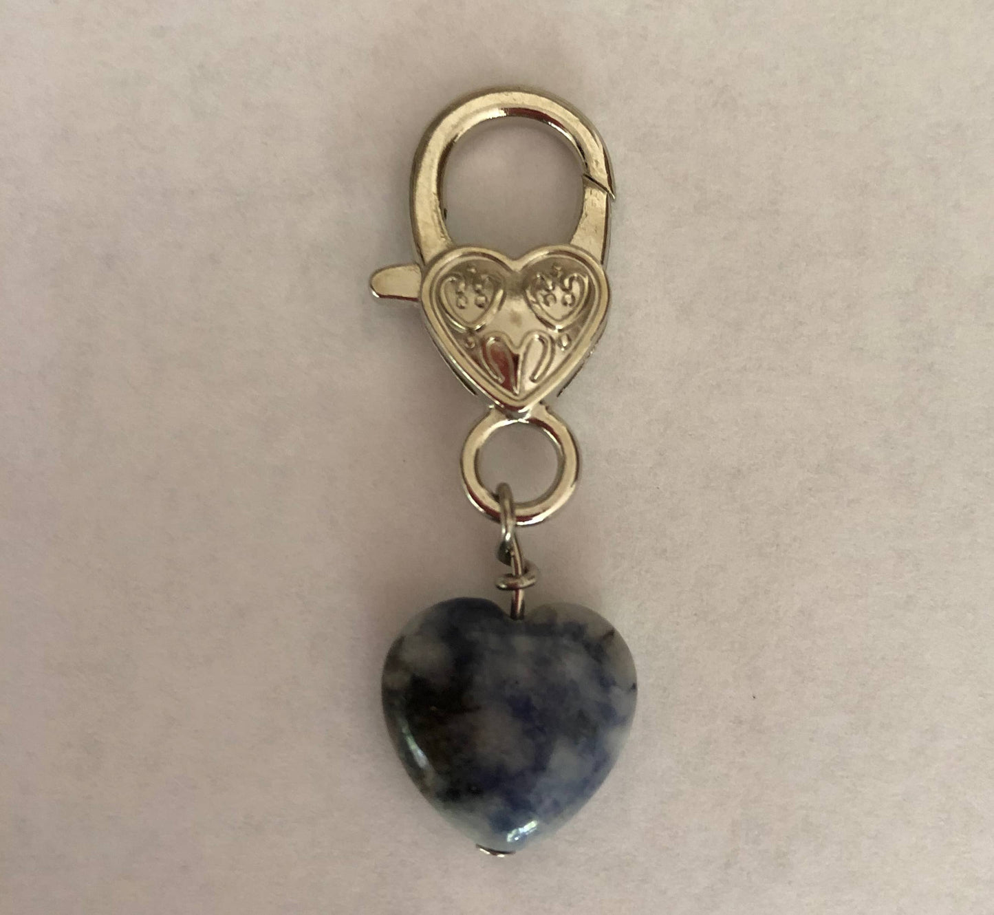 Crystal Pet Love - Sodalite heart immune support pendant