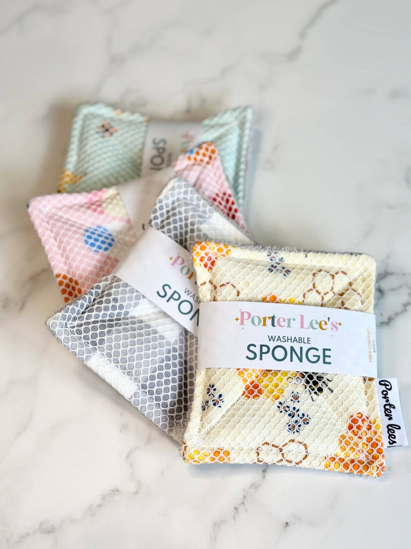 Porter Lee's - Washable Reusable Sponge--Surprise Print
