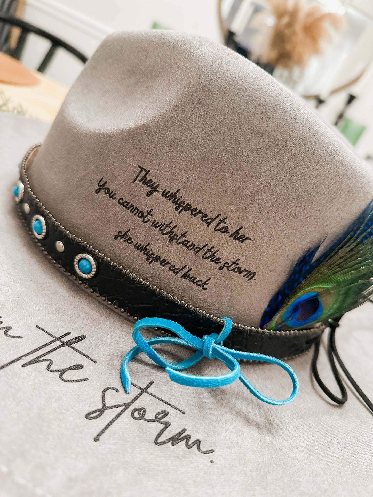 Wild Indigo - I am The Storm Burned Hat Western Hat Rancher Cowboy