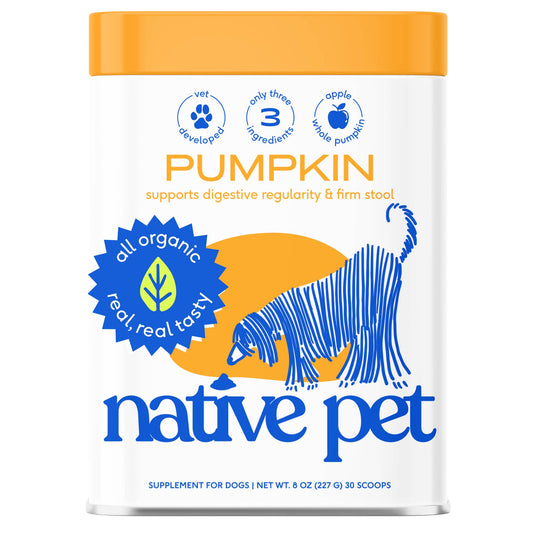 Native Pet - Organic Pumpkin Fiber Powder, Digestive Supplement for Dogs