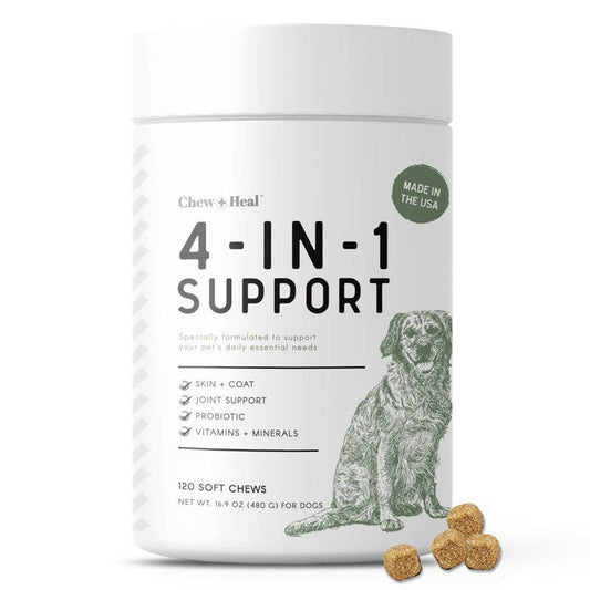 Chew + Heal - 4-IN-1 Support Pet Supplement for Cats/Dogs