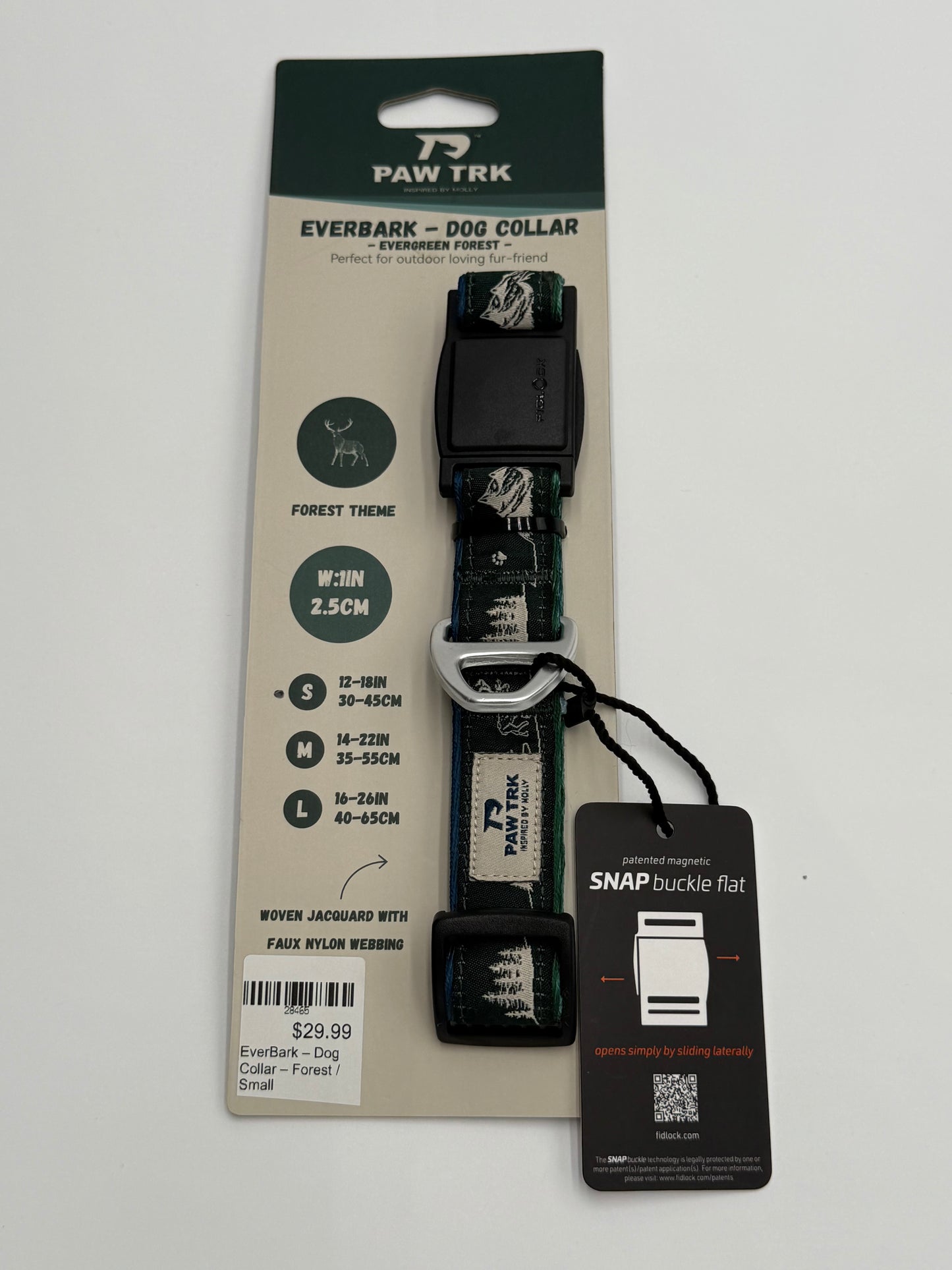 PawTrk EverBark – Dog Collar – Forest