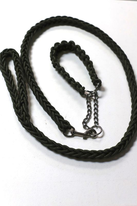 Braided Rope Leash and Collar Set