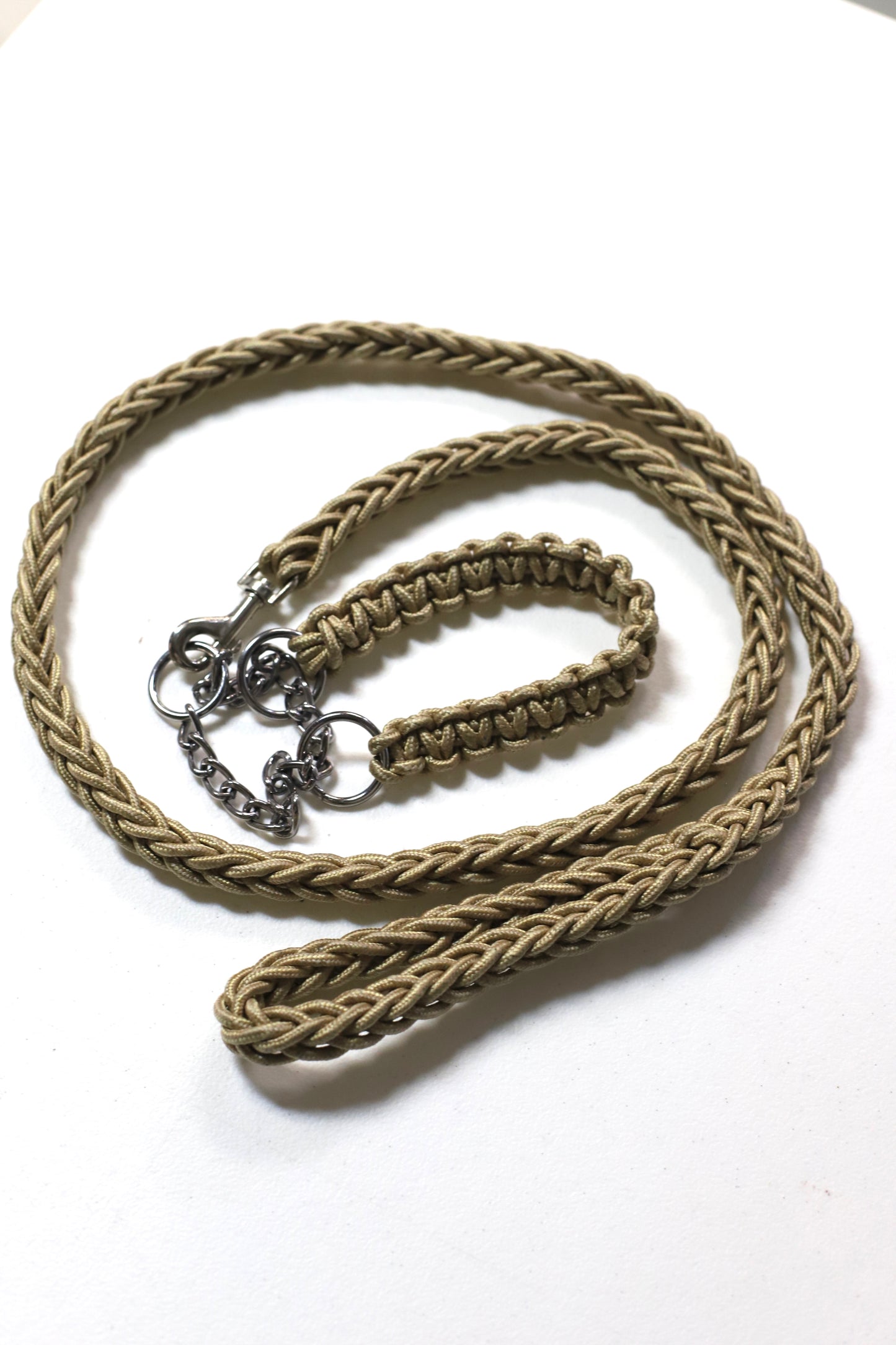 Braided Rope Leash and Collar Set