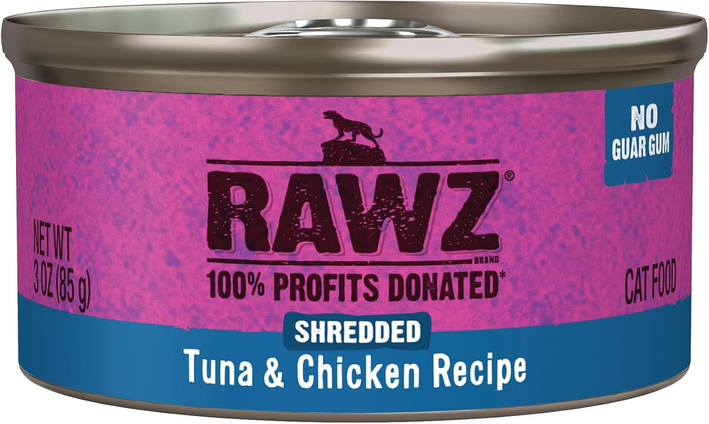 RAWZ Shredded Canned Cat Food 3 oz