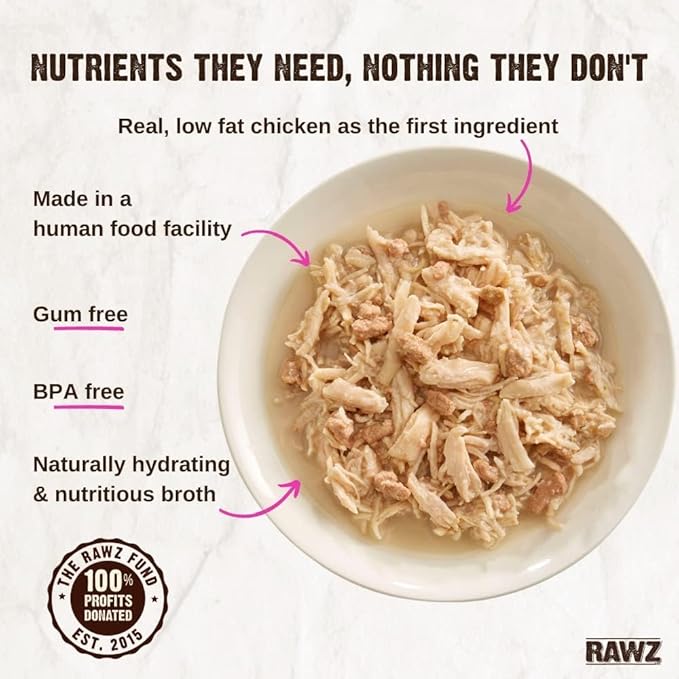 RAWZ Shredded Canned Cat Food 3 oz