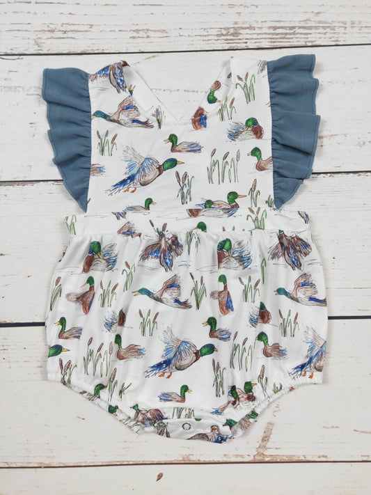 sassy kids palace - Duck Printed Baby Girls Romper