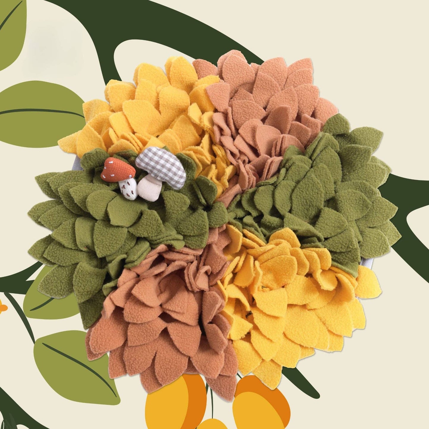Cheerhunting - Snuffy - Round Flower Snuffle Mat for Dogs