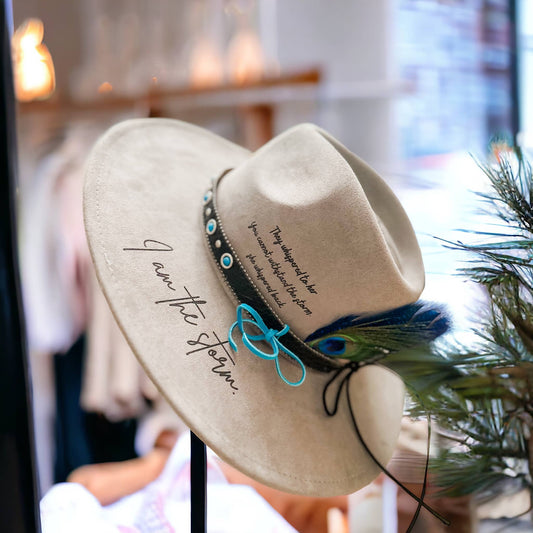 Wild Indigo - I am The Storm Burned Hat Western Hat Rancher Cowboy