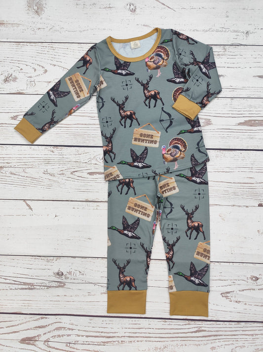 sassy kids palace - Baby Boy Go Hunting Print Sleepwear Set