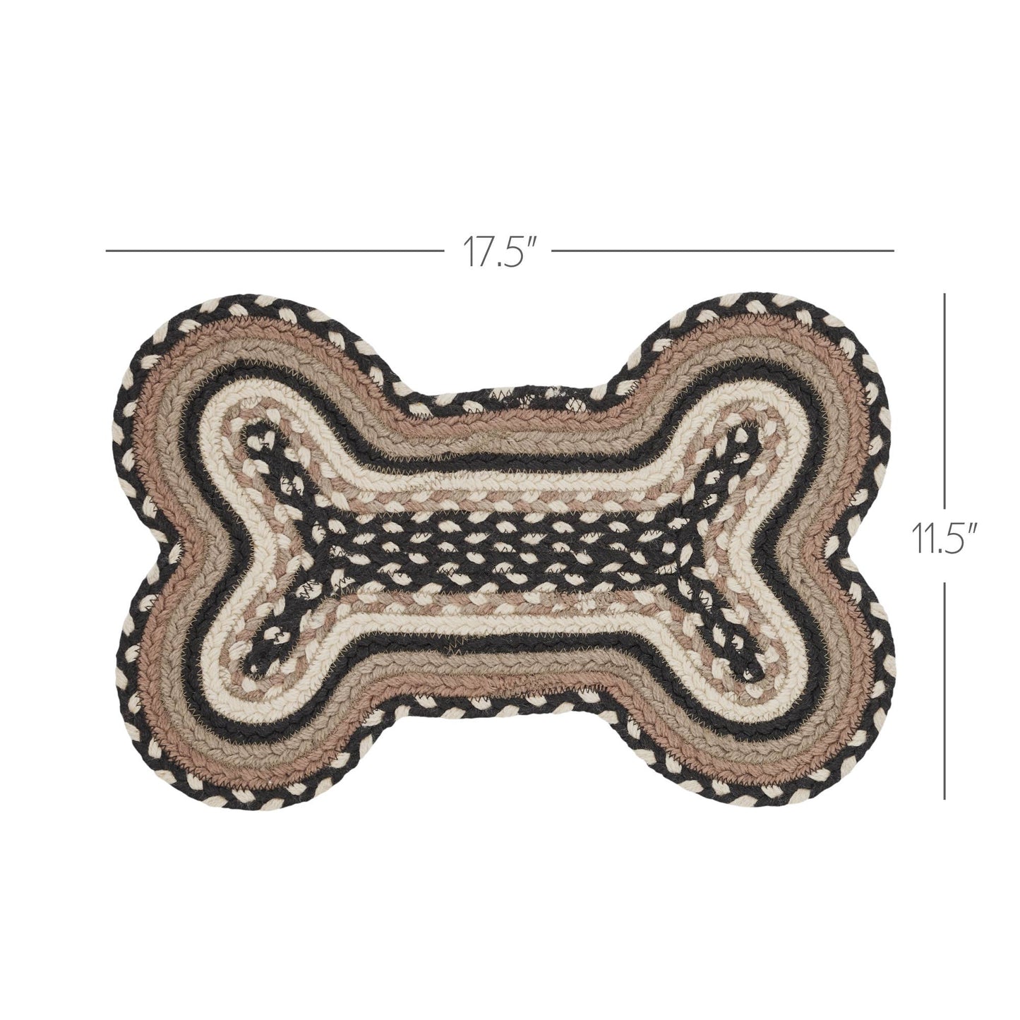 VHC Brands - Sawyer Mill Charcoal Creme Indoor/Outdoor Small Bone Rug 11.5x17.5