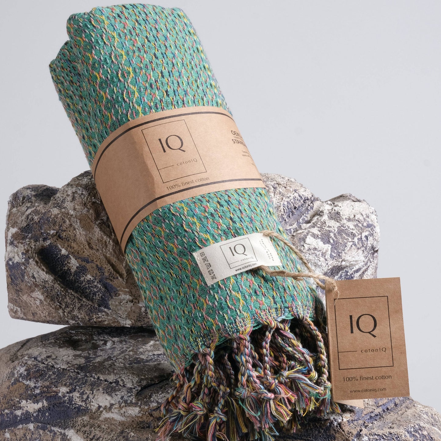 cotonIQ - Hammam towel | sauna towel | beach towel | Mexico |green|180x100cm