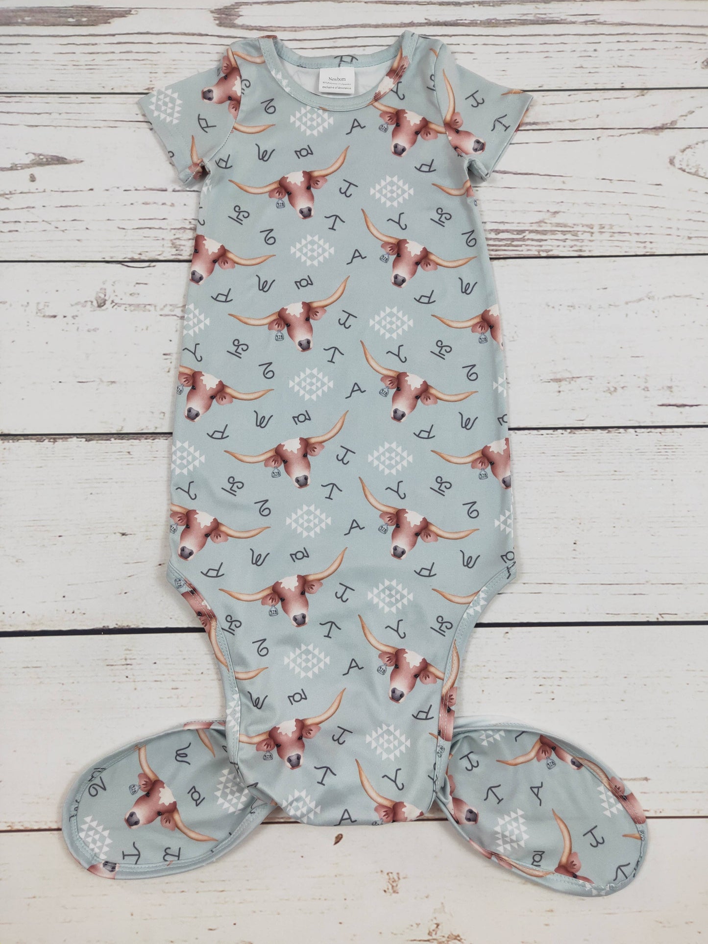 sassy kids palace - Cows Tags Printed Infant Babygown