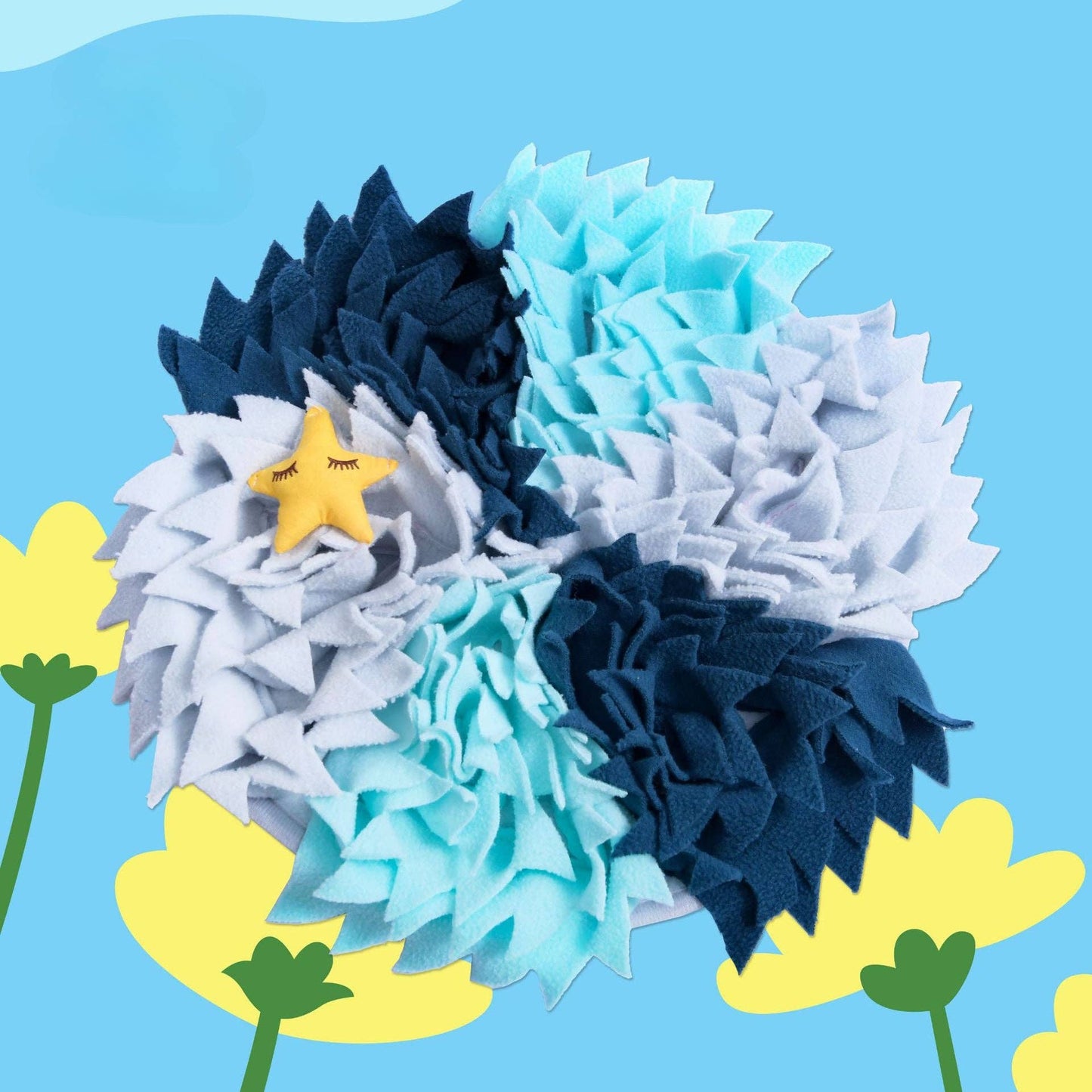 Cheerhunting - Snuffy - Round Flower Snuffle Mat for Dogs