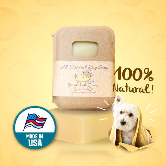 Delightfully Delicious Dog Treats - Orange Dog Shampoo Bar | Dog Soap Bar | Pet Shampoo Bar