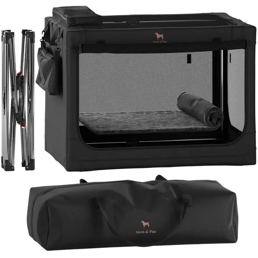 NOAH AND PAW LLC - Collapsible Dog Crate Including Pet Mat Ideal for Traveling (Patented Folding)