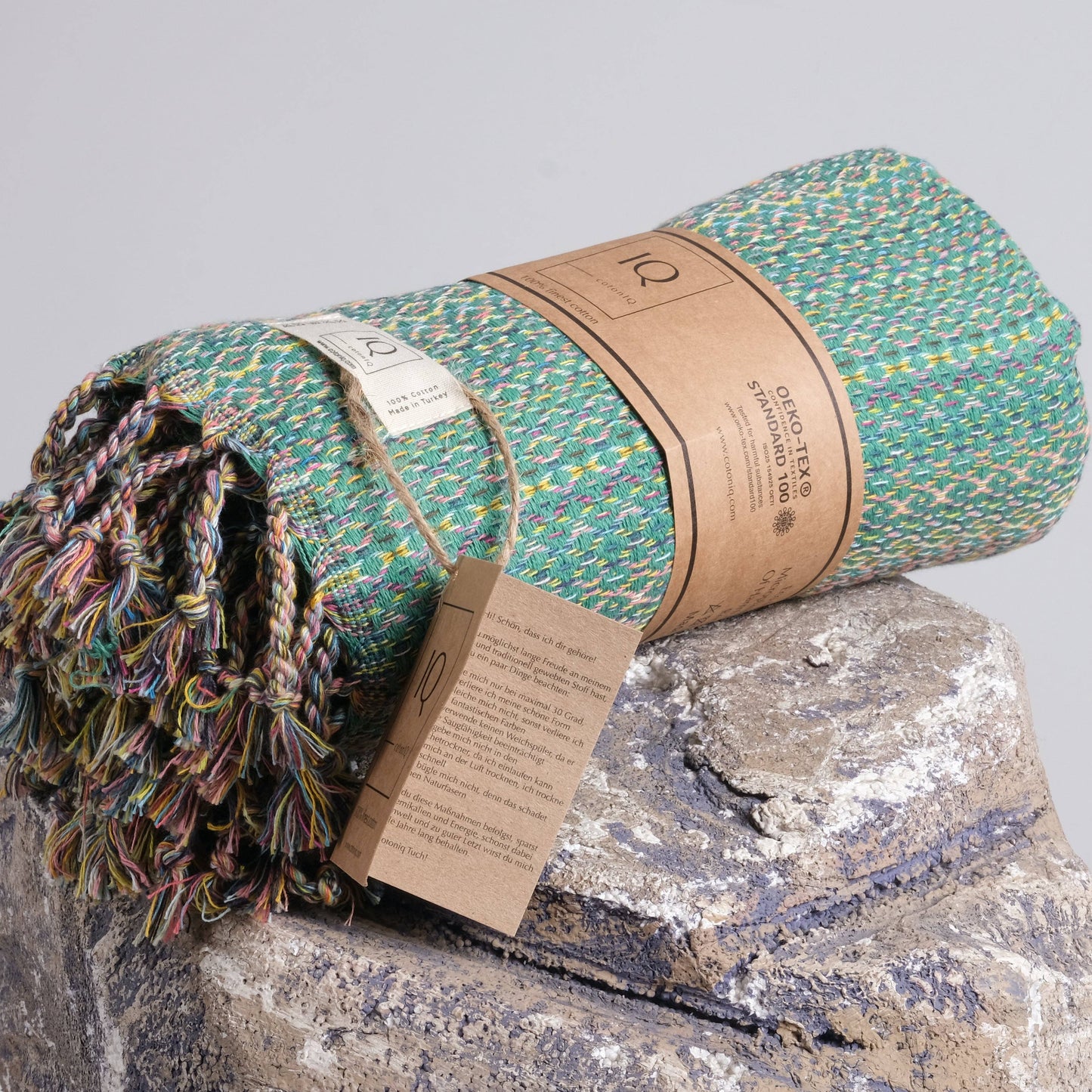 cotonIQ - Hammam towel | sauna towel | beach towel | Mexico |green|180x100cm